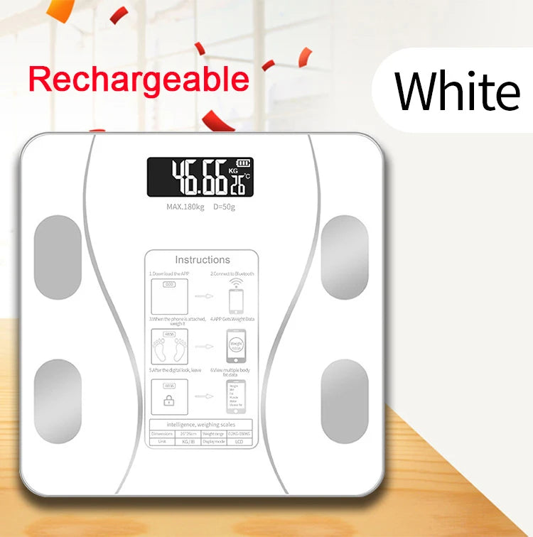 Smart Body Fat Scale Bluetooth App Digital Weight Tracker