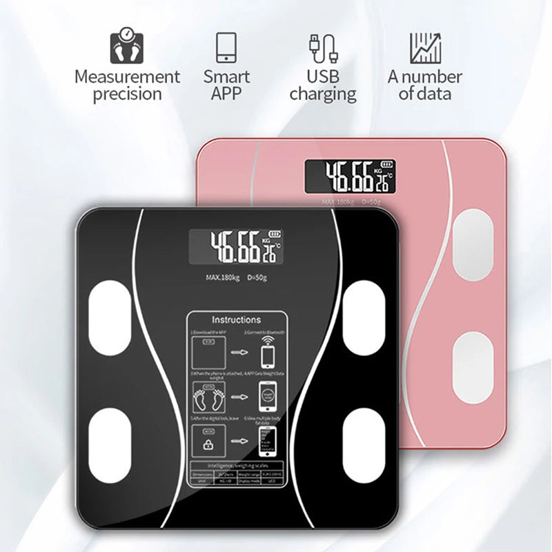 Smart Body Fat Scale Bluetooth App Digital Weight Tracker