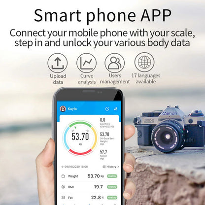 Smart Body Fat Scale Bluetooth App Digital Weight Tracker