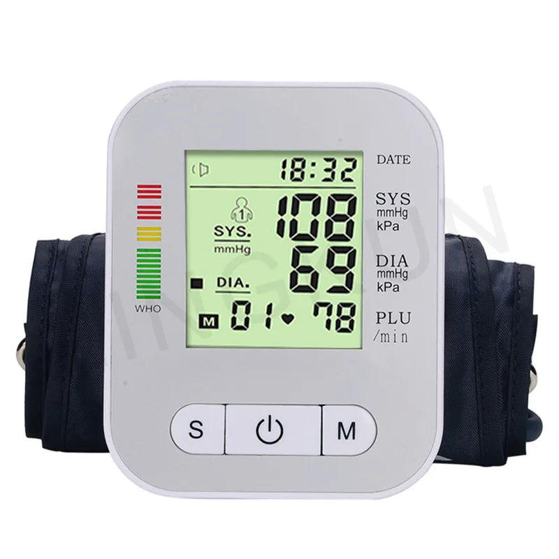 Blood Pressure Monitor Sphygmomanometer Voice Guidance & LCD Cuff