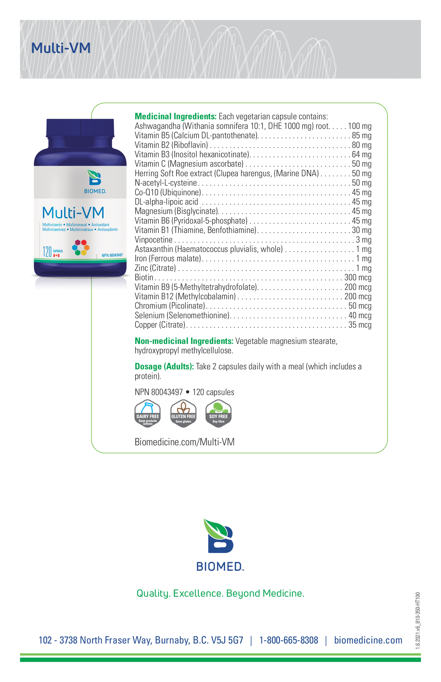 Multi-VM Essential Daily Vitamins with Antioxidants